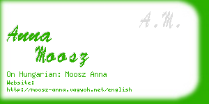 anna moosz business card